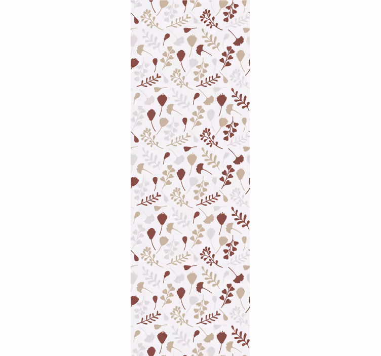 Papel tapiz floral arreglo de ramas marrones - TenVinilo