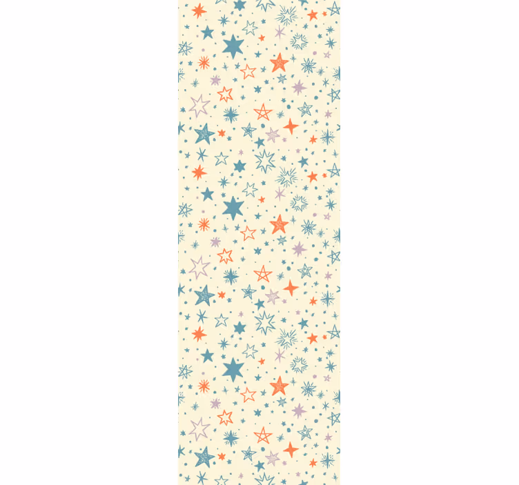 Papel tapiz bebé decoraciones de estrellas de colores - TenVinilo