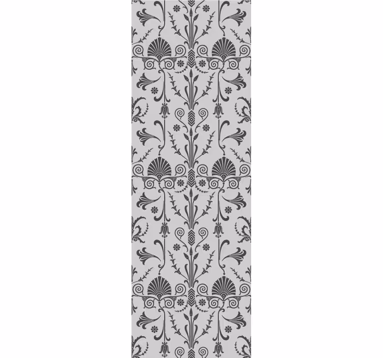 Papel tapiz floral elegantes detalles en gris - TenVinilo