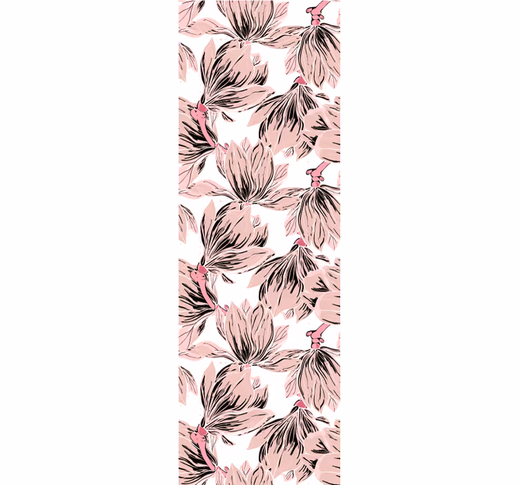 Papel tapiz floral elegantes flores rosas - TenVinilo