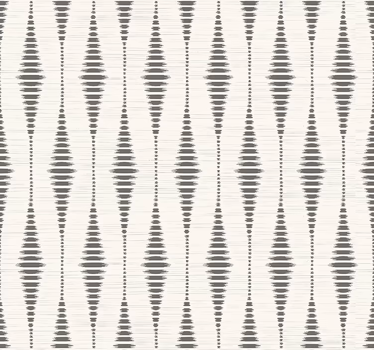 Papel pintado geométrico rabaul ikat gris y beige - TenVinilo
