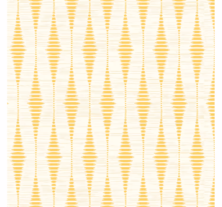 Papel pintado geométrico rabaul ikat amarillo - TenVinilo