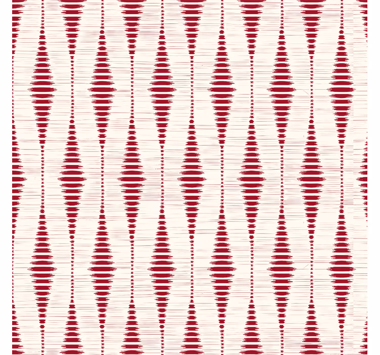Papel pintado geométrico rabaul ikat rojo - TenVinilo