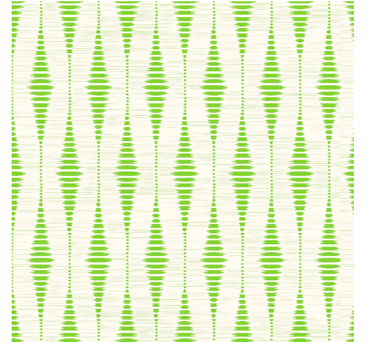 Papel pintado geométrico rabaul ikat verde - TenVinilo