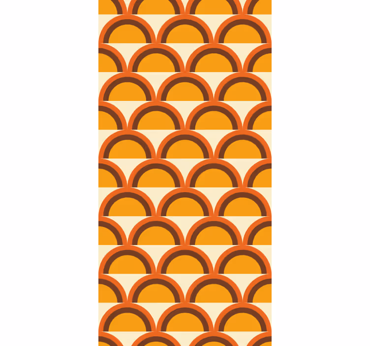 Papel tapiz vintage arcos retro al atardecer de los años 70 - TenVinilo