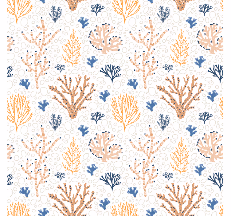 Papel tapiz naturaleza patrón de coral elegante - TenVinilo