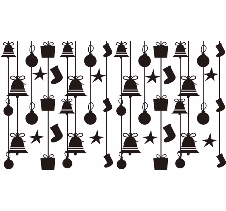 Papel tapiz navidad calcetines negros - TenVinilo