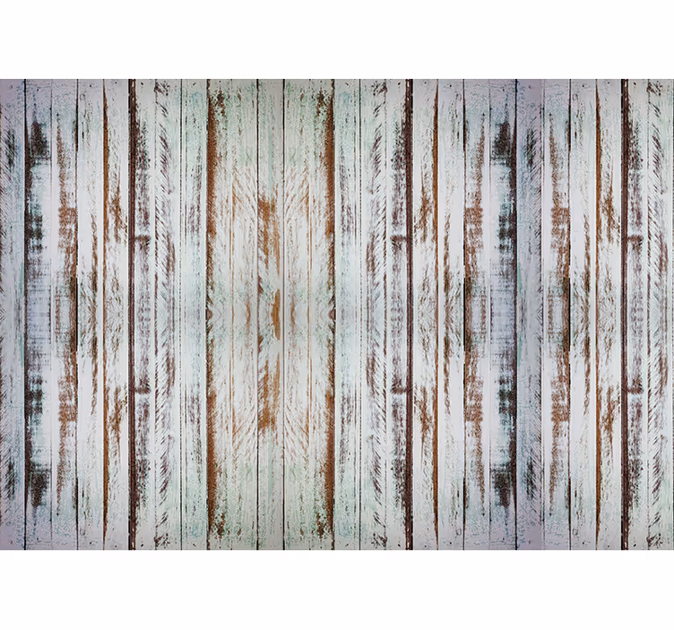 Papel tapiz ornamental madera en tiras - TenVinilo