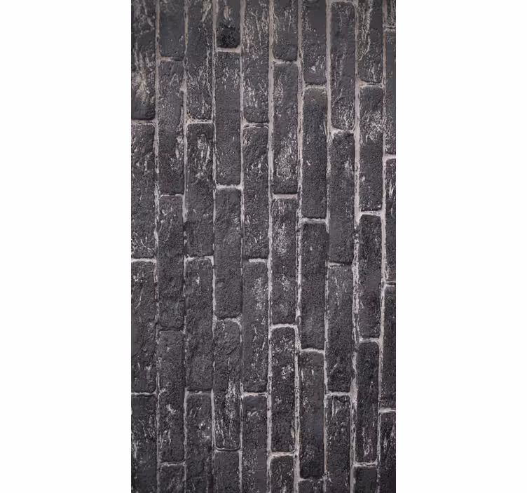 Papel tapiz ornamental pared de ladrillos grises - TenVinilo