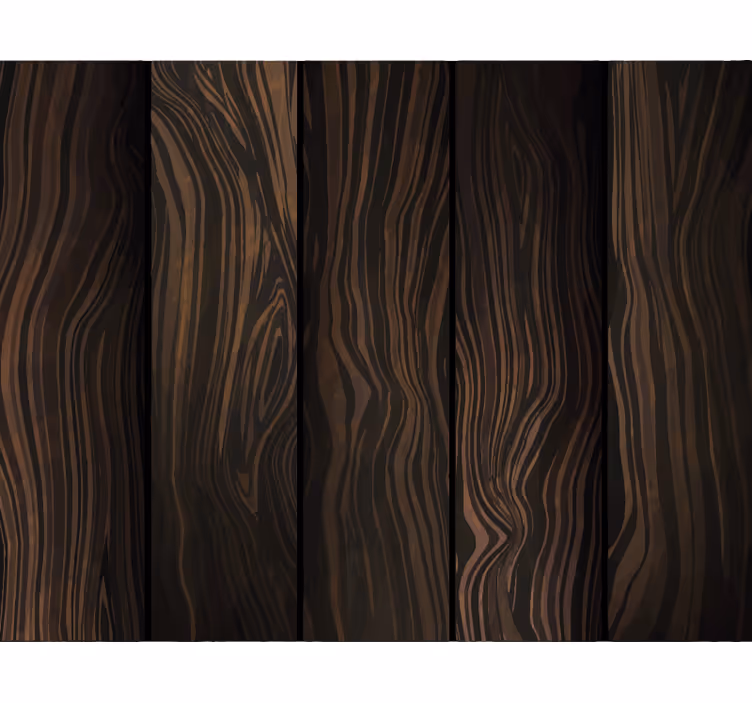 Papel tapiz madera patrón de hojas oscuras - TenVinilo