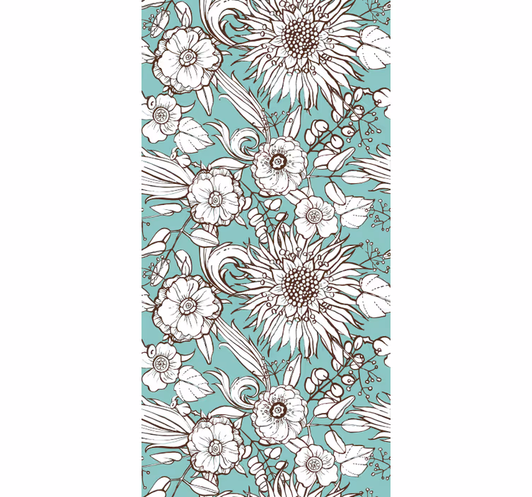 Papel tapiz para recámara diseño girasoles - TenVinilo