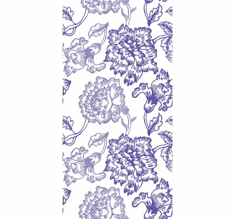 Papel tapiz ornamental patrones florales elegantes - TenVinilo