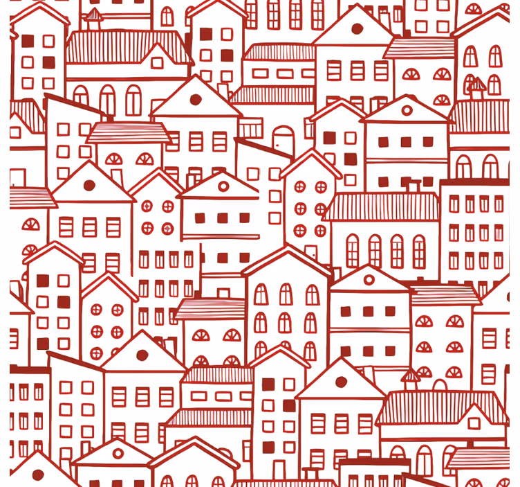 Papel tapiz textura efecto cómic ciudad moderna - TenVinilo