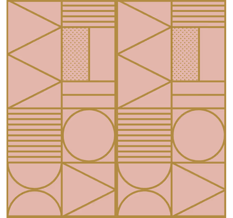 Papel tapiz textura bloques dorados y rosas - TenVinilo