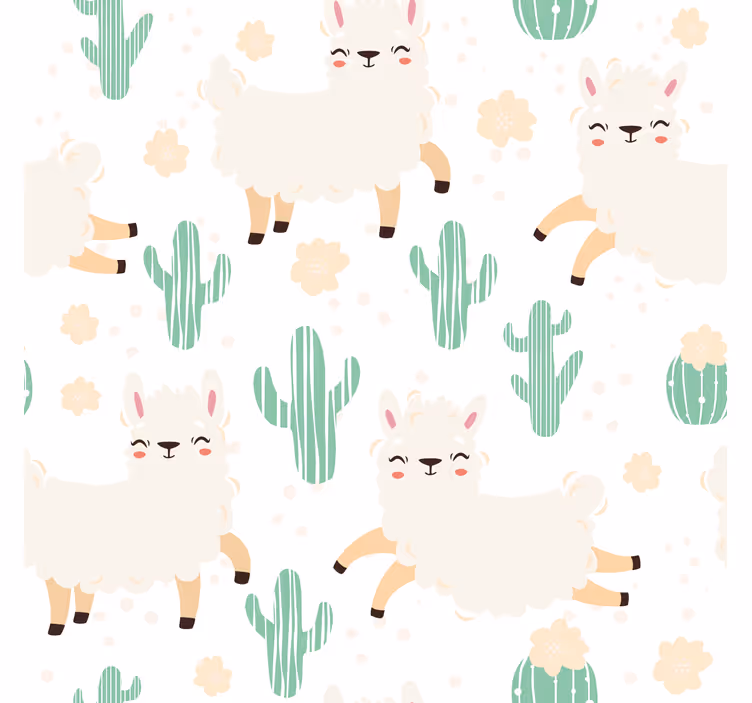 Papel tapiz textura llamas acuareladas con cactus - TenVinilo