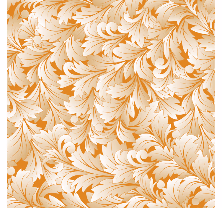 Papel tapiz para recámara patrón de hojas ornamentales - TenVinilo