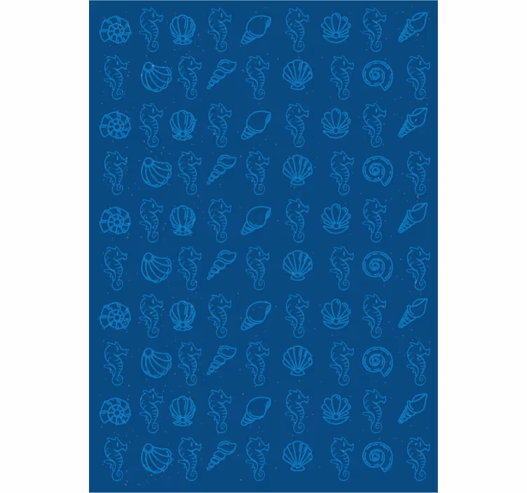 Papel tapiz animales motivos marinos ilustrados - TenVinilo