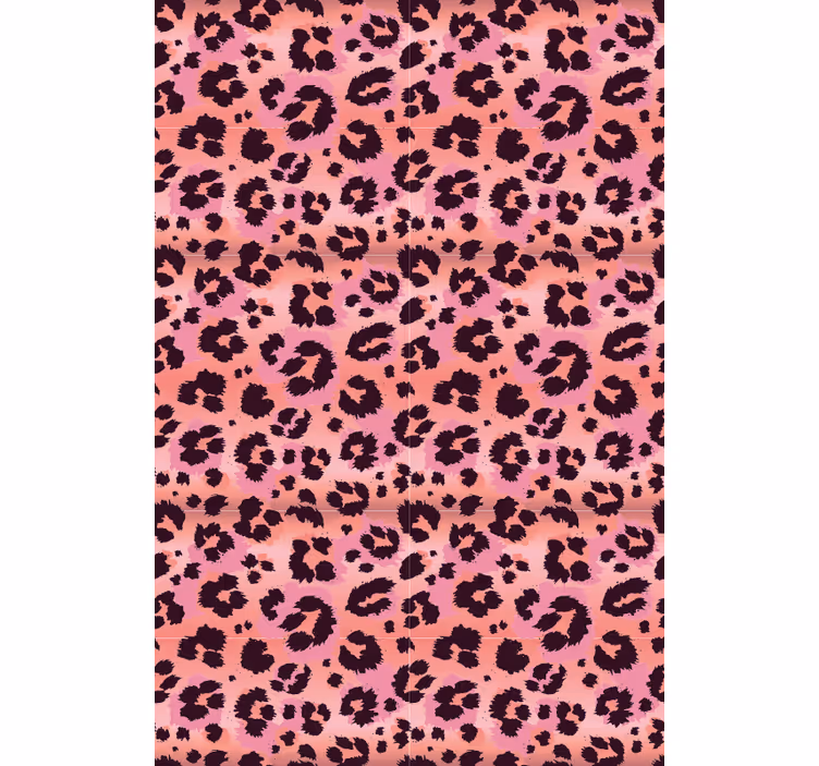 Papel tapiz animales leopardo rosa - TenVinilo