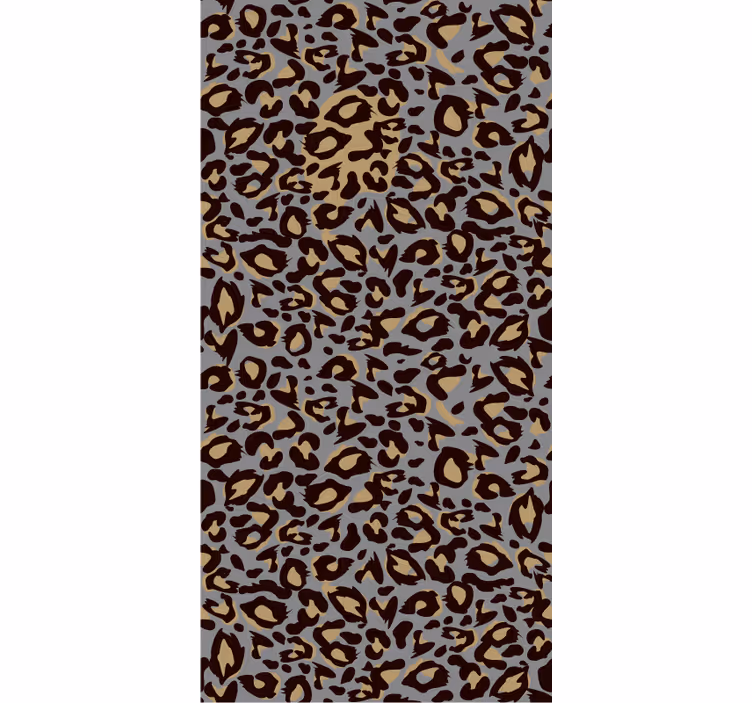 Papel tapiz animales fondo gris con manchas de leopardo - TenVinilo