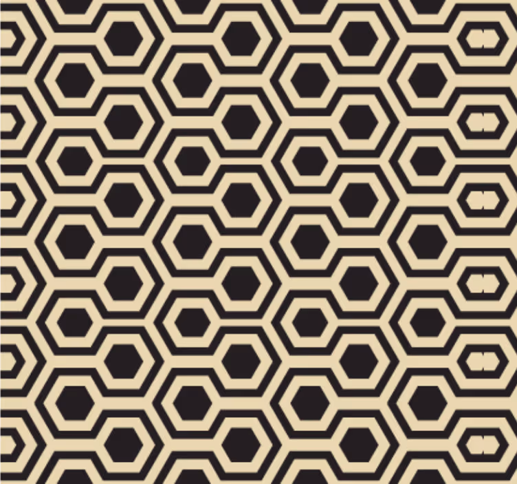 Papel tapiz oficina patrón hexagonal geométrico - TenVinilo