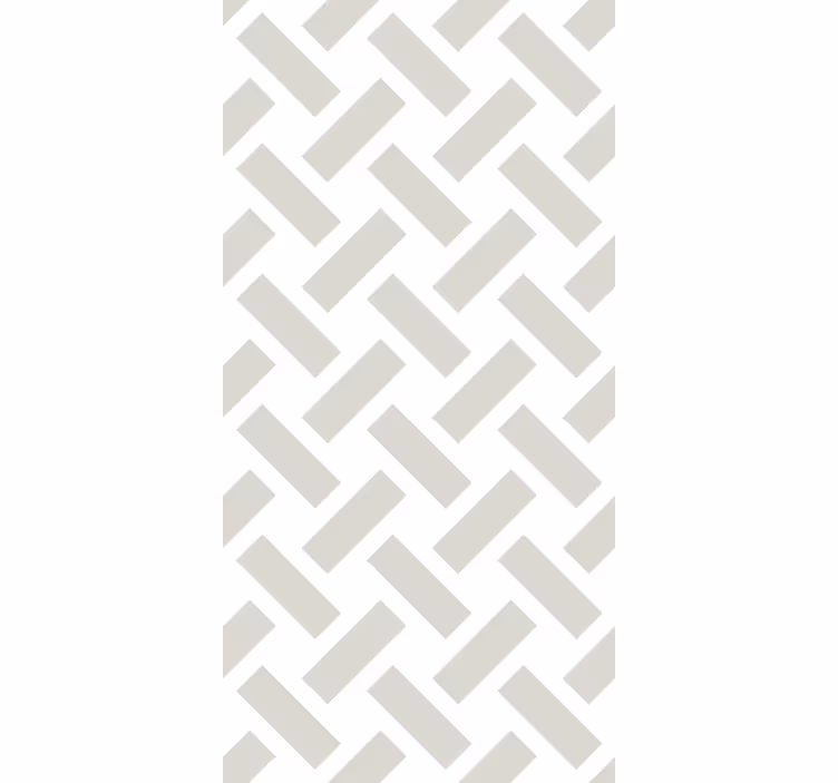 Papel tapiz pasillo patrón cuadrado blanco geométrico - TenVinilo