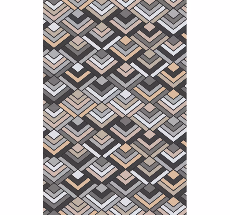 Papel tapiz geométrico formas chevron superpuestas - TenVinilo