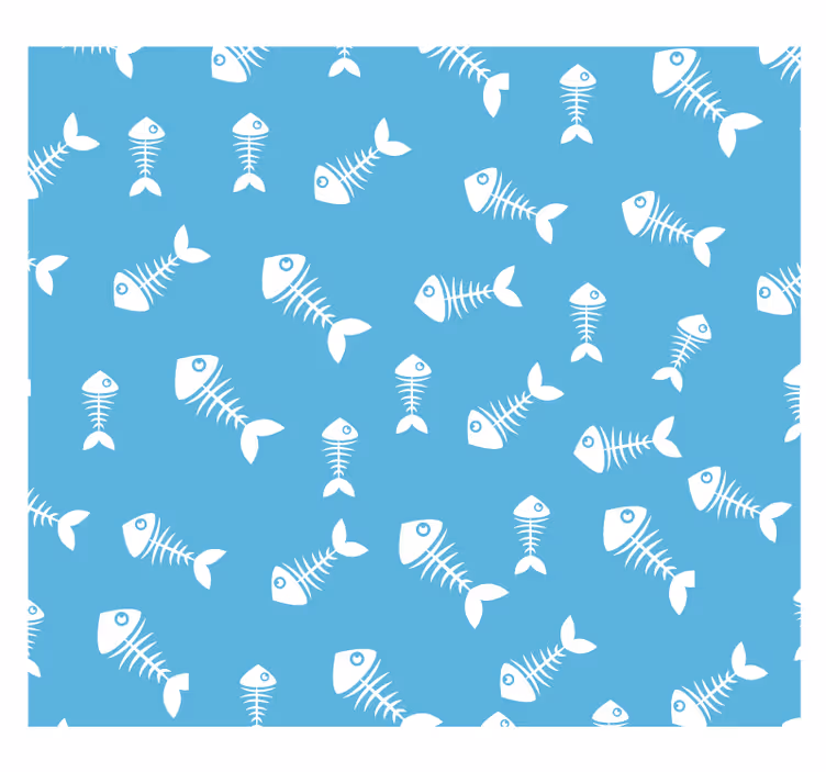 Papel tapiz naturaleza huesos de pescado - TenVinilo