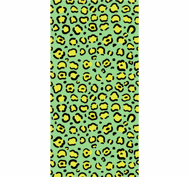 Papel tapiz infantil leopardo colorido sobre pistacho - TenVinilo