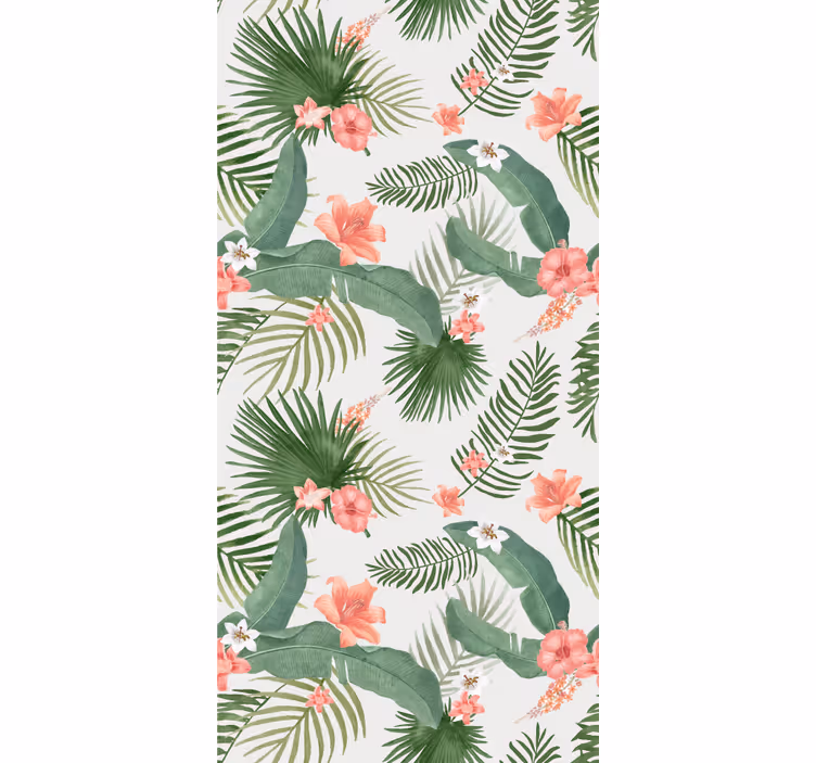 Papel tapiz infantil diseño de plantas estilo hollywood - TenVinilo