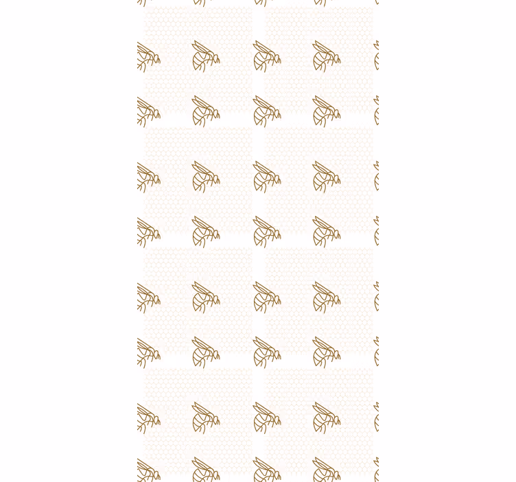 Papel tapiz infantil ilustración de abeja elegante - TenVinilo