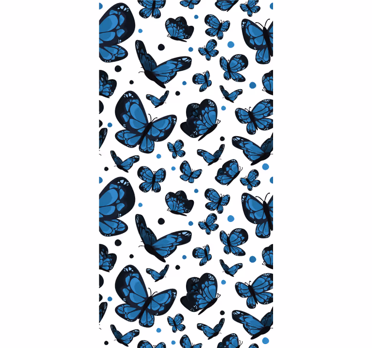 Papel tapiz infantil mariposa azul - TenVinilo