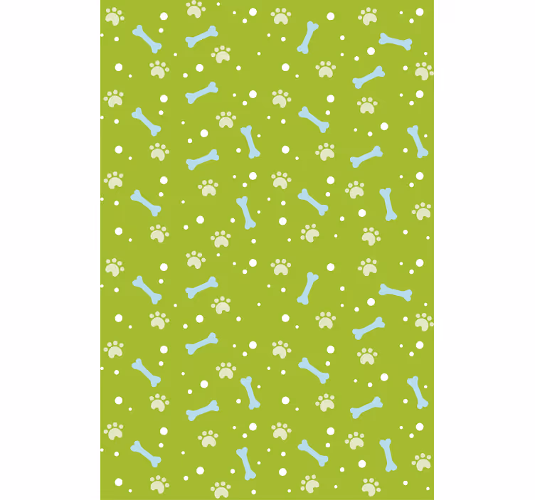 Papel tapiz infantil patrón de huellas de patas - TenVinilo