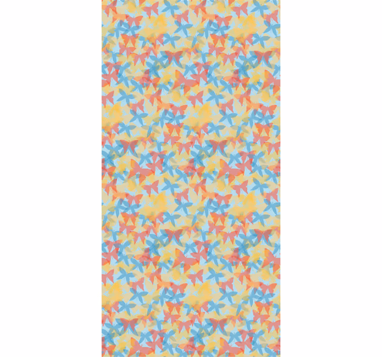 Papel tapiz mariposas vuelo multicolor - TenVinilo