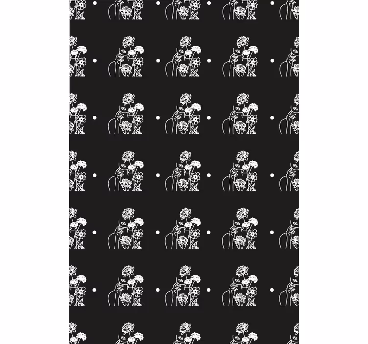 Papel tapiz pasillo silueta en blanco y negro - TenVinilo