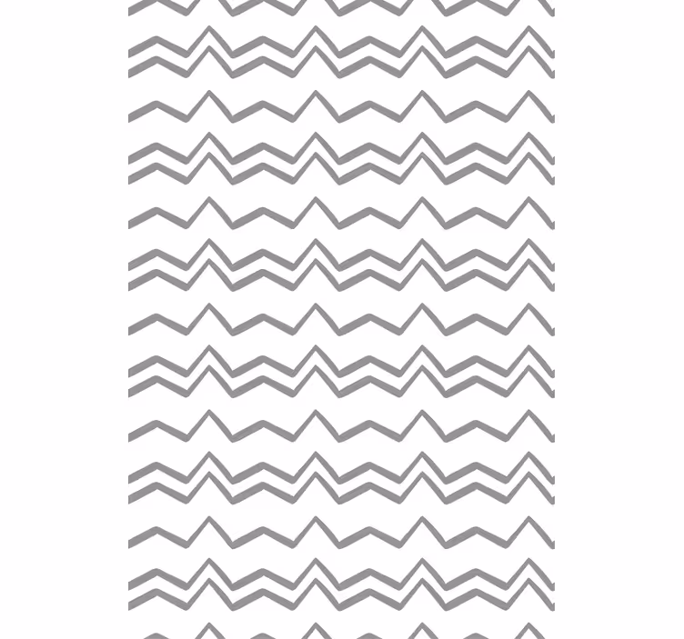 Papel tapiz nórdico patrón de líneas zigzag gris irregular - TenVinilo