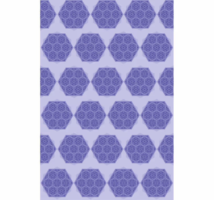 Papel tapiz textura hexágonos púrpuras intrincados - TenVinilo