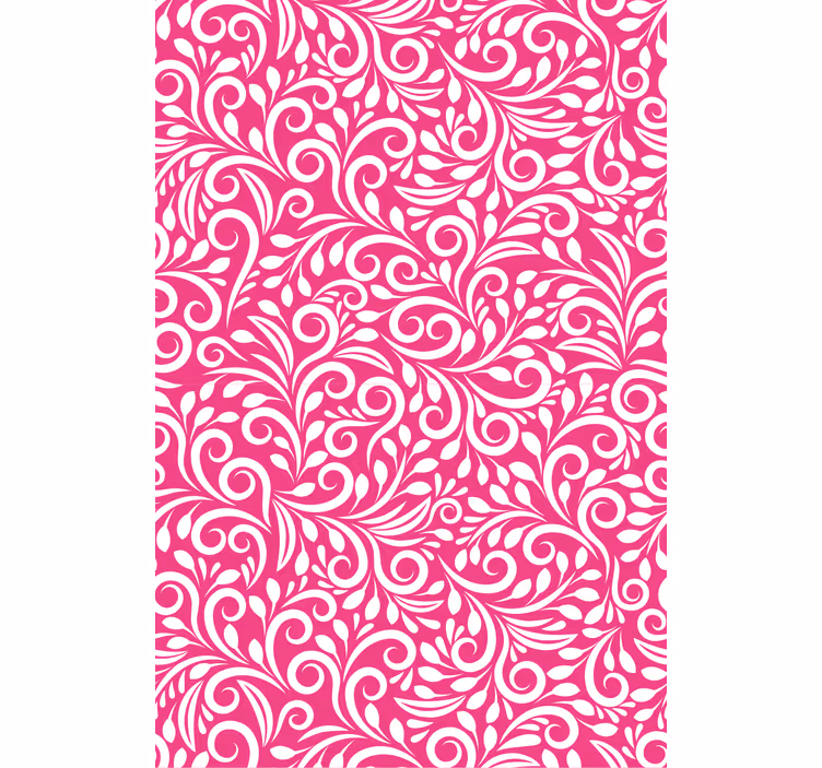 Papel tapiz para sala patrón de remolino floral - TenVinilo