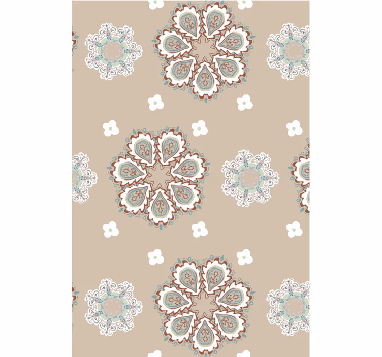 Papel tapiz para sala patrones florales elegantes - TenVinilo