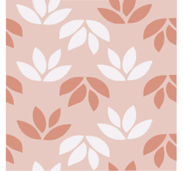 Papel tapiz vintage posavasos rosas hojas pink - TenVinilo