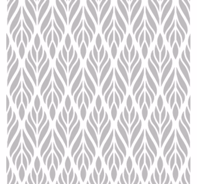 Papel tapiz vintage patrón floral étnico gris - TenVinilo
