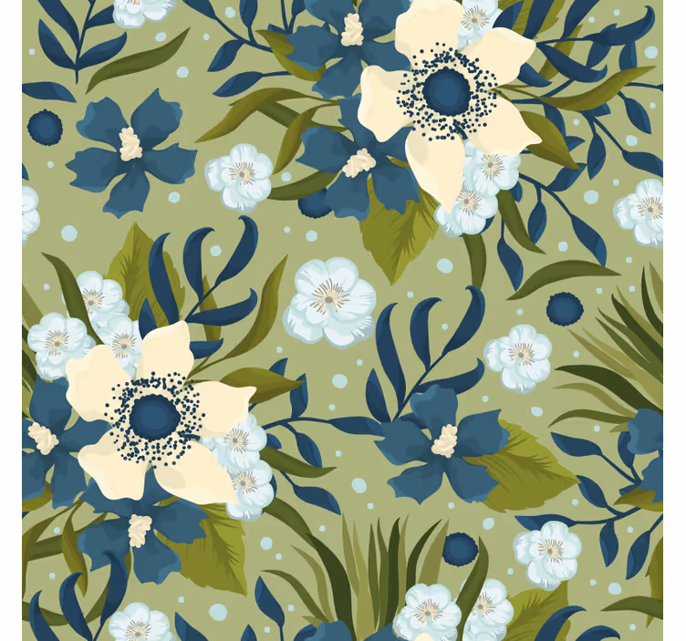 Papel tapiz flores patrón de flores colorido de verano - TenVinilo