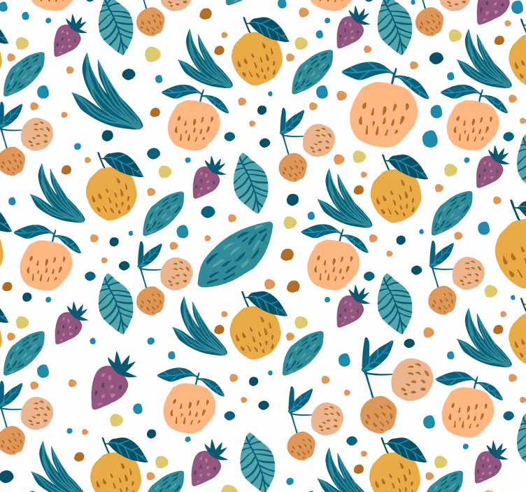 Papel tapiz cocina sabores de frutas - TenVinilo