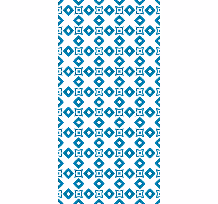 Papel tapiz cocina patrón geométrico azul - TenVinilo