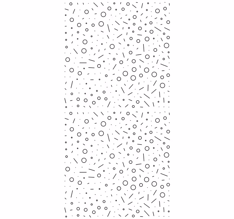 Papel tapiz moderno patrón de formas en blanco y negro - TenVinilo