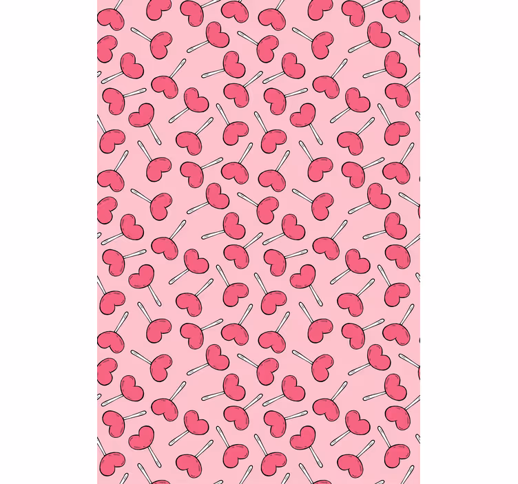 Papel tapiz moderno en forma de corazón - TenVinilo