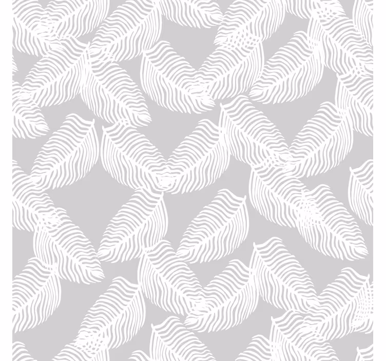Papel tapiz moderno floral minimalista gris - TenVinilo
