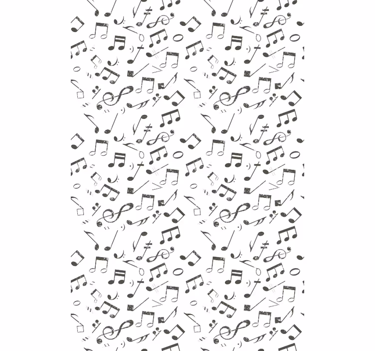 Papel tapiz infantil cascada de notas musicales - TenVinilo