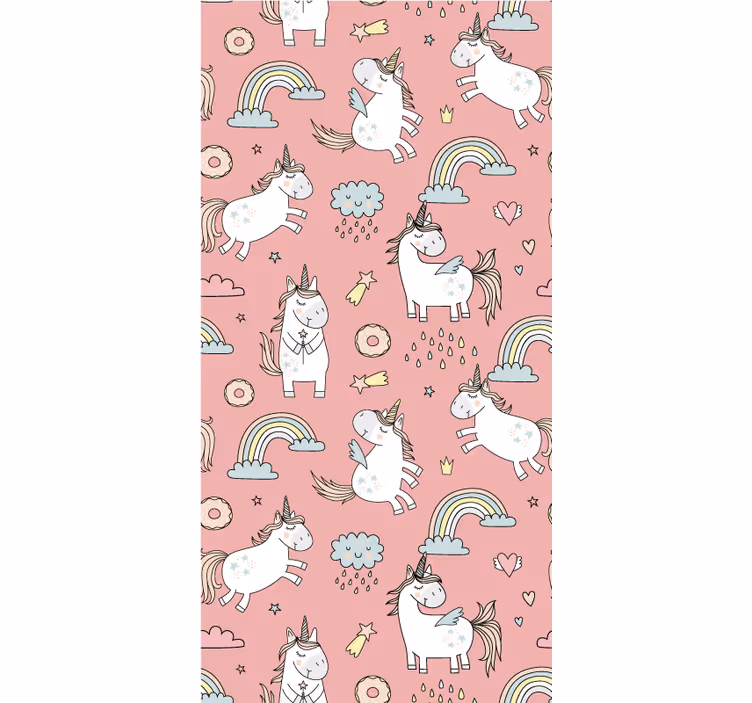 Papel tapiz infantil encanto de unicornio mágico - TenVinilo