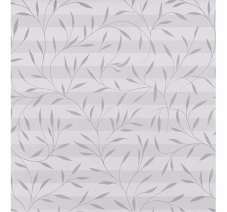 Papel tapiz baño plantas blancas y grises - TenVinilo