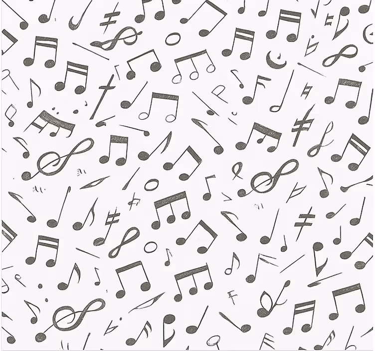 Papel tapiz juvenil con diseño de notas musicales - TenVinilo